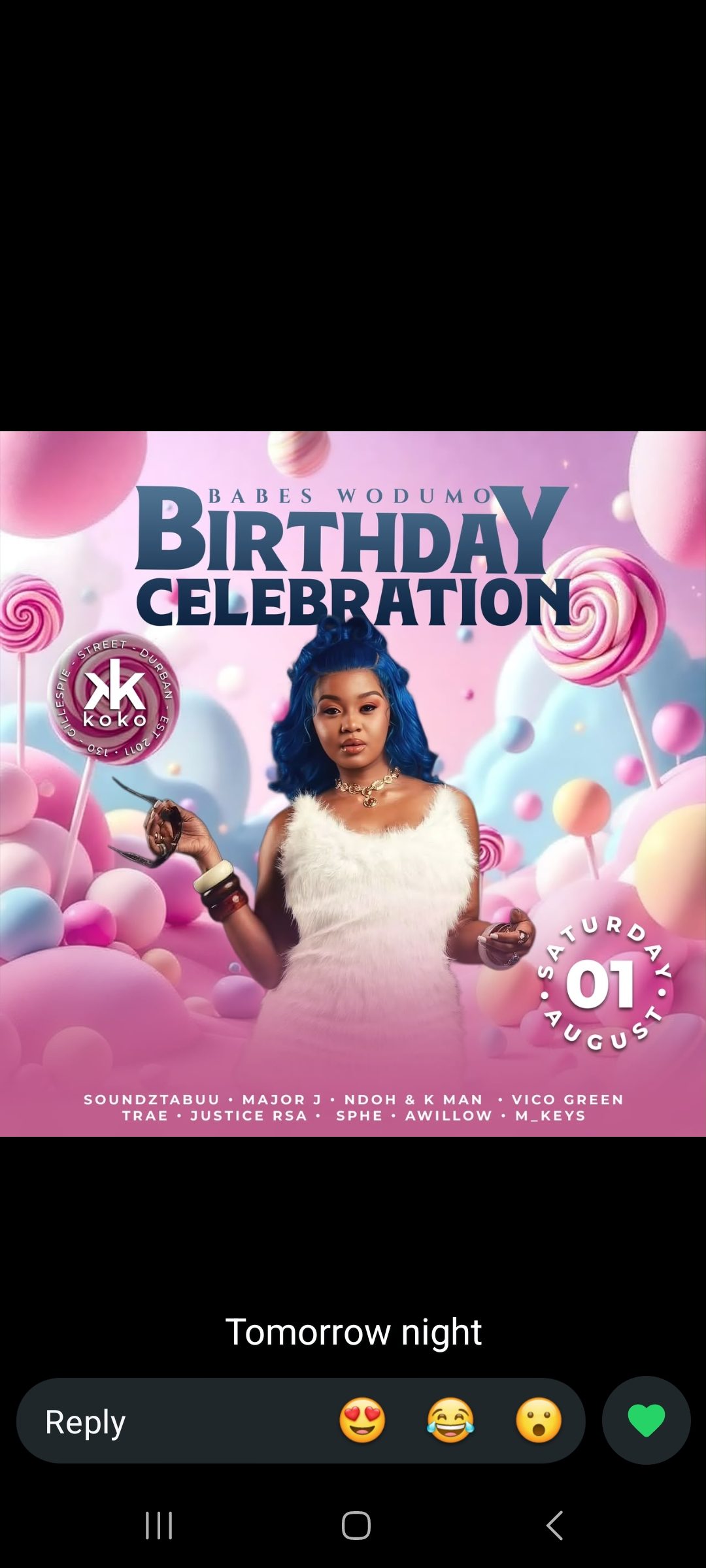 babes wodumo birthday celebration poster